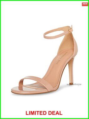 Stiletto Heeled Sandals with Adjustable Ankle Strap and Closed Back